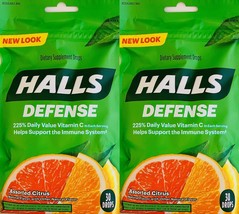 Halls Defense Vitamin C Assorted Citrus Cough Drops, 30-Count (2 Pack) (2 Pack) - £15.30 GBP