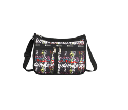 LeSportsac Running Weave Deluxe Everyday Bag Confetti Style Interpretative Plaid - £83.62 GBP