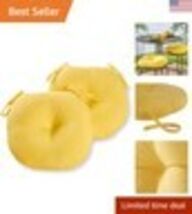 Durable 15-Inch Round Bistro Chair Cushions - Set of 2, Fade-Resistant F... - $86.32