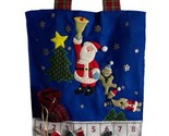 Christmas Advent Calendar Merry Christmas Countdown Hanging Fabric  Inco... - £17.89 GBP