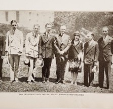 1927 President Calvin Coolidge With National Championship Orators Photo ... - $378.90 MXN