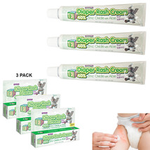 3 Pack Diaper Rash Cream Relieves Chafing Prevents Soothes Treats Diaper Rash - £19.22 GBP
