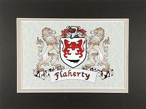 Flaherty Irish Coat of Arms Print - Frameable 9&quot; x 12&quot; - $24.00