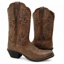 Ariat Women&#39;s Size 10 Vintage Bomber Round Up Square Toe Western Boot 10021620 - $168.99