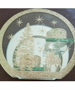 Maker&#39;s Holiday ~ Winter Scene ~ Gold Glitter &amp; Glass ~ Tea Light Candle... - $426.51 MXN