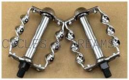 OG VINTAGE LOWRIDER CLASSIC FLAT TWISTED STEEL PEDAL 1/2&quot;, CRUSIER CHOPP... - $41.33