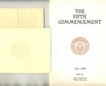 Fifth Commencement Program &amp; Invitation University Texas HSC San Antonio... - $37.72