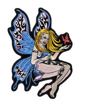 Zeckos Tattooed Butterfly Fairy Biker Vest Patch Rockabilly - £11.35 GBP