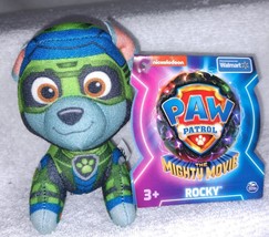 Paw Patrol The Mighty Movie ROCKY Clip-On 4&quot; Mini Plush NWT - £7.41 GBP