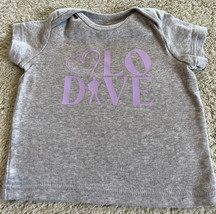 Dave Matthews Band DMB Purple LOVE Gray Short Sleeve Shirt 3-6 months - £4.78 GBP