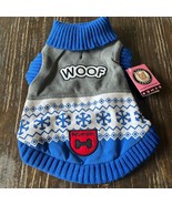 Pet London Dog Sweater WOOF UK Sizing XL 14 inches Blue 14&quot; Beagle Caval... - £12.58 GBP
