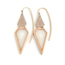 Authenticity Guarantee 
Opal Slice Diamond Geometric Dangle Drop Earrings 14K... - £941.25 GBP