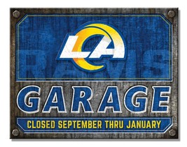 New NFL Los Angeles Rams Garage Decorative Metal Tin Sign Made in the USA - £9.26 GBP