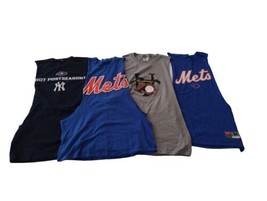 Cut Off Mets Shirt Lot Of 4 Medium M Tank Top Sleeveless One Nike Adult Mens Gym - $9.89