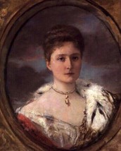 hand painting Henri Gervex Portrait of Tsarina Alexandra lady - £51.82 GBP