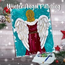DIY Winter Angel Painting Kit - Paint Your Own - Hand-Drawn - Canvas Pai... - $38.00