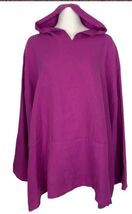 Bryan Walker Hooded Linen Pullover Shirt Top Tunic Plus 2X Magenta Lagen... - $44.55