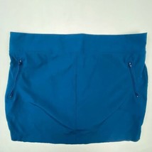 Orvis Women&#39;s Skort Size L Blue Zip Pockets Perforated Under Shorts TC20 - £7.82 GBP