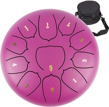 Ceomo 11 Notes Steel Tongue Drum, 10 Inch Percussion Instrument, D Key, Purple). - £61.64 GBP