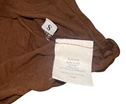 Kitson Los Angeles Brown Graphic Long Sleeve T-Shirt Women’s Small USA image 5