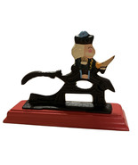 Nutcracker Cast Iron Toy Soldier Wooden Base Christmas - £19.57 GBP