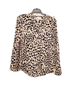 Calvin Klein Jeans Women&#39;s Animal Print Shirt Size XS Roll-tab long Sleeves - £15.19 GBP