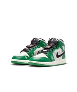 new Nike Jordan 1 mid overbranded GS Youth 5.5Y/women&#39;s 7 pine green/sai... - $132.61 CAD
