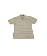 Men&#39;s Izod Large Golf Shirt Polo Gray Stripe - $19.74