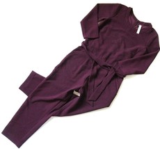 NWT Madewell Sloan Jumper in Dark Cabernet Burgundy Belted Crepe Jumpsuit 2 - £57.22 GBP