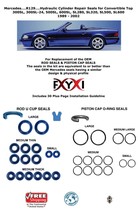 Mercedes SL500 SL320 500SL Convertible Top Hydraulic Cylinder Repair Seals..R... - £43.35 GBP