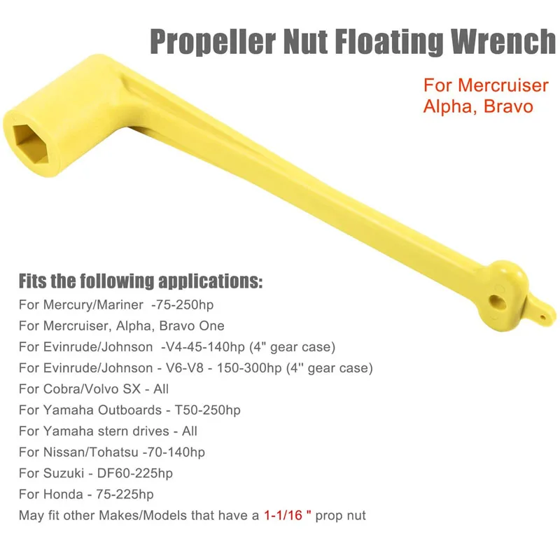 YMT Boat Tools 91-859046Q4 Polymer Propeller Wrench 1-1/16" Nut Wrench for Mercu - £23.37 GBP