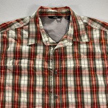 Wrangler Shirt Mens Large Red Plaid Western Stretch Outdoor Hike Button Up  - £18.18 GBP