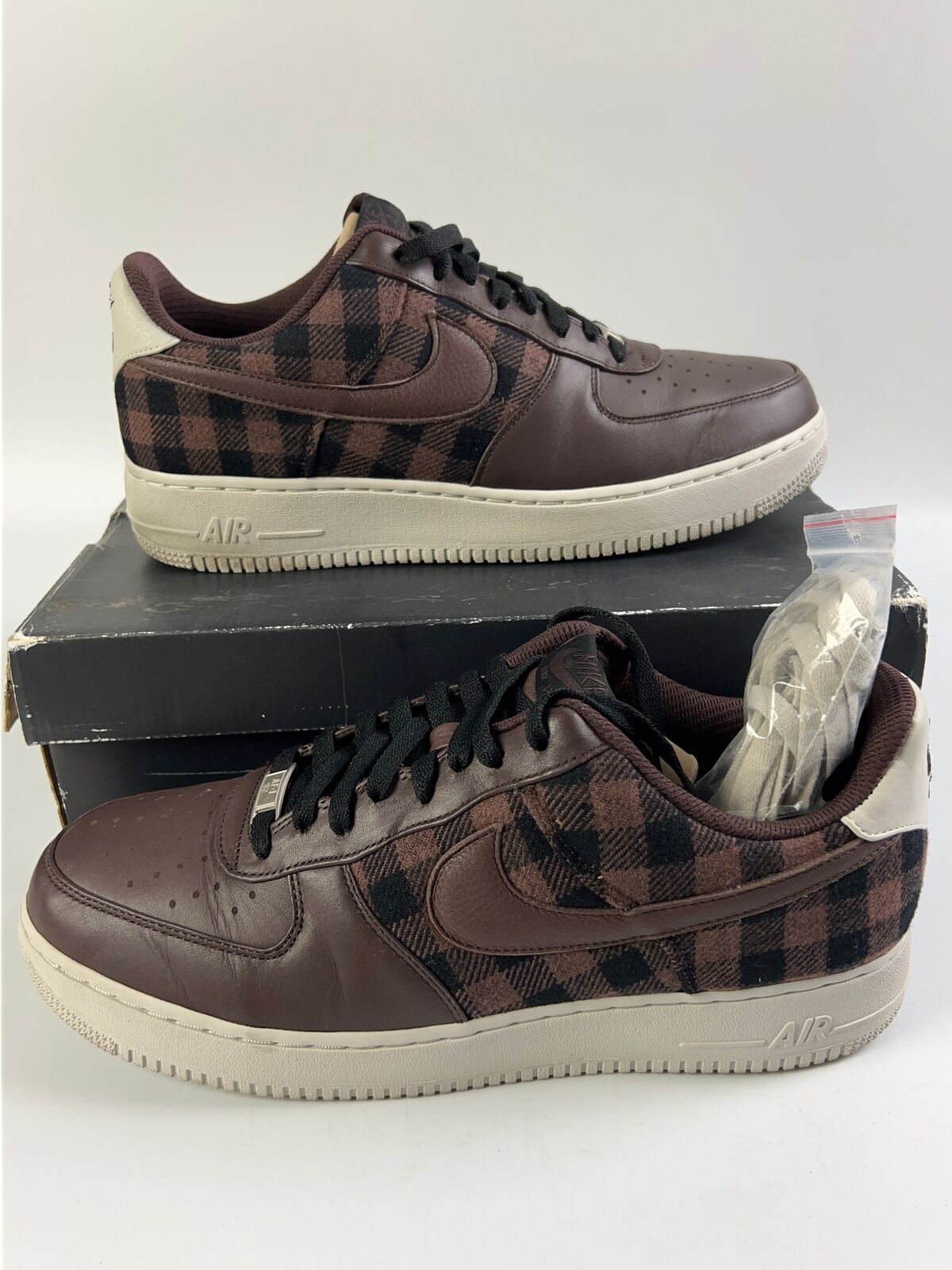Primary image for Nike Air Force 1 Premium '07 Brown - Boulder Flannel Size 12 315180-224