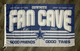Dallas Cowboys Fan Cave Flag 3x5 ft Sports Banner Man-Cave Garage 90cmx1... - $20.00