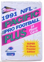 Unopened Pack 1991 NFL Pacific Pro Football Plus Hi-Gloss Cards Premier Edition - £3.51 GBP