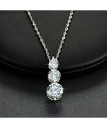 2.5Ct Round Cut Lab Created Diamond Pendant in 14K White Gold Plated - $165.72 CAD
