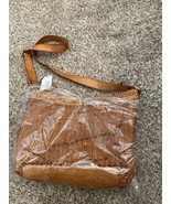 Andrea Cardone Genuine Leather Woven Crossbody Handbag cuoio brown Made ... - £74.72 GBP