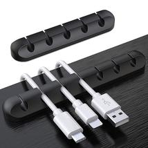 5pcs Cable Organizer Wire Cord Holder Clip Home Office Silicone Desktop Winder - £12.85 GBP