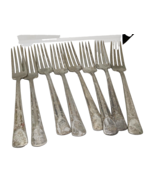 Embassy Silver Plate Vintage Over 7&quot; Long Forks Lot Of 8 - $14.92 CAD