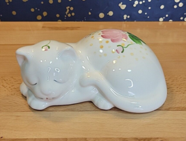 Vintage Ceramic Cat Hand Painted Lasting Products Inc USA Sleeping Figur... - £11.58 GBP