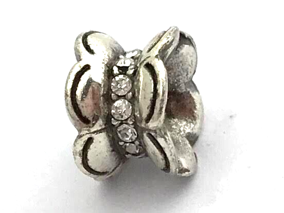 Brighton Mini Scallop Bead, Silver Finish, Crystals J99532, New, Fits MI... - $10.45