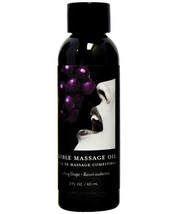 Earthly Body Edible Massage Oil - 2 Oz Grape - £4.90 GBP