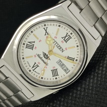 Genuine Vintage Citizen Automatic 8200 Japan Mens Silver Watch 608j-a317012-6 - £20.75 GBP