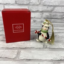 Lenox Very Merry Christmas Tree Ornament Penguin W/Candy Cane NIB - £12.66 GBP
