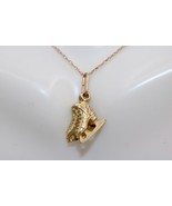 VINTAGE 14K YELLOW GOLD 3D ICE SKATING PAIR OF FIGURE SKATE SHOES CHARM ... - $288.21 CAD