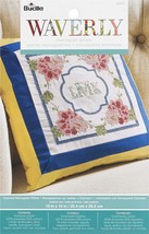 Bucilla Stamped Embroidery Monogram Decorative Pillow Kit, Charmed - £8.22 GBP