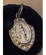 Vintage Mid Century 1950s Italian Silver Mary Madonna Our Lady Holy Mira... - $32.92