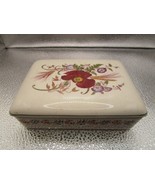 Wedgwood Cornflower ceramic floral trinket box 5&quot; [55] - £19.41 GBP