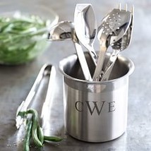 All-Clad Cook &amp; Serve Stainless-Steel Utensils with Utensil Holder, Set ... - $154.92