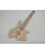 Unfinished Fan Fretted 6/7 Strings Headless Electric Guitar No Paint S423 - $239.00